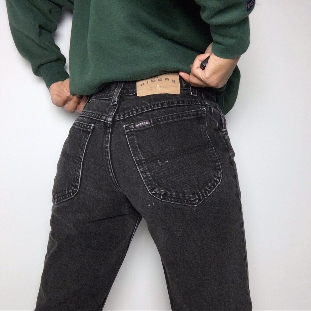 SOLD! Vintage Riders High Rise Jeans Black 22” Waist - Picture 4 of 16